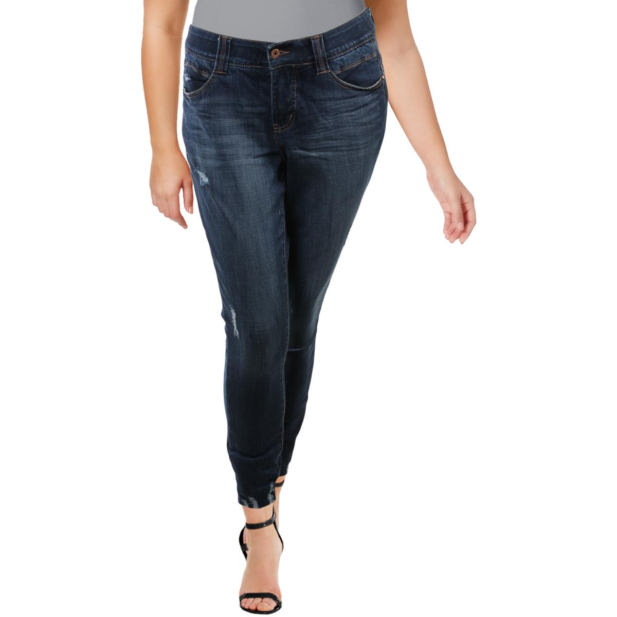 plus size distressed ankle jeans