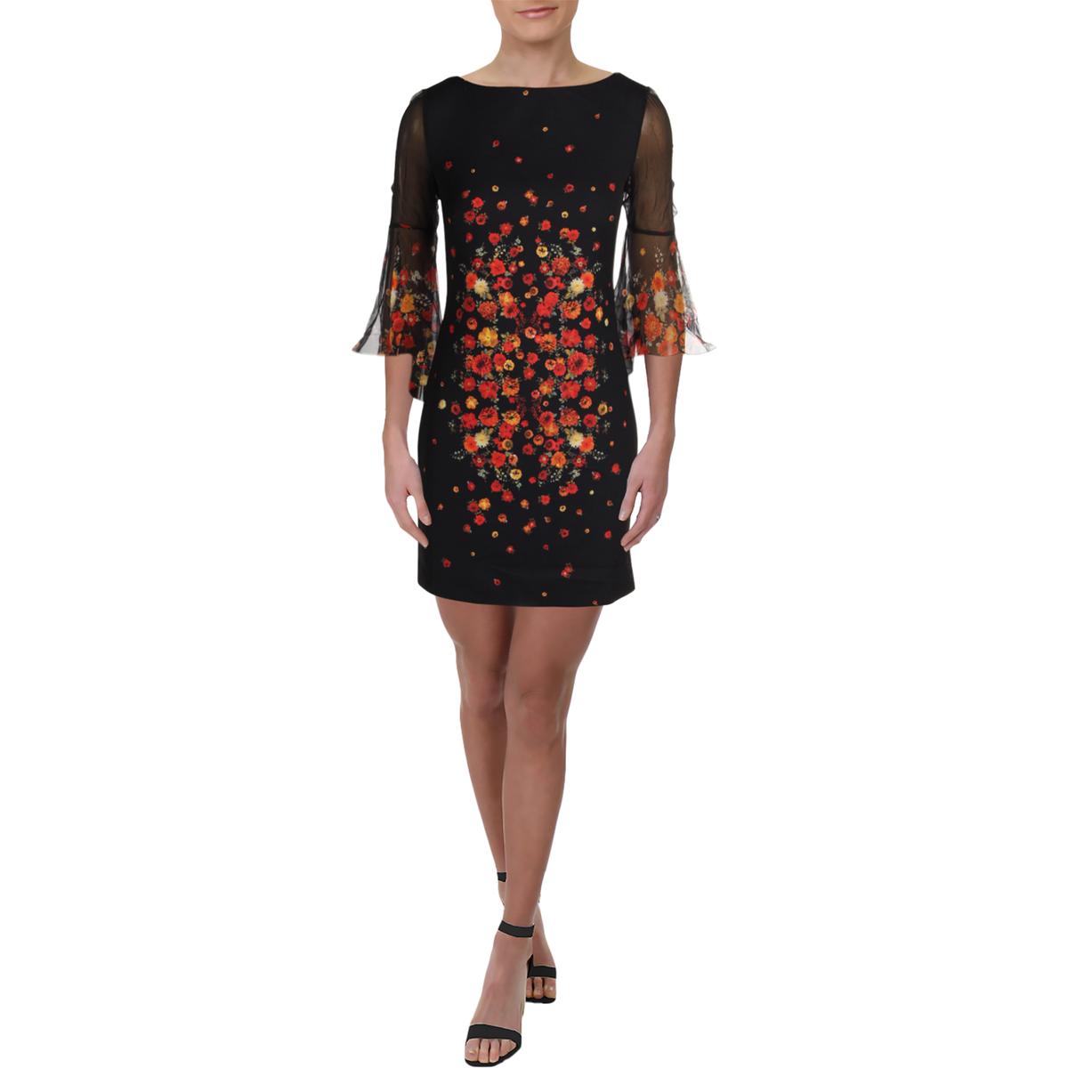 Elie Tahari Womens Esmarella Black Printed Party Cocktail Dress 8 BHFO