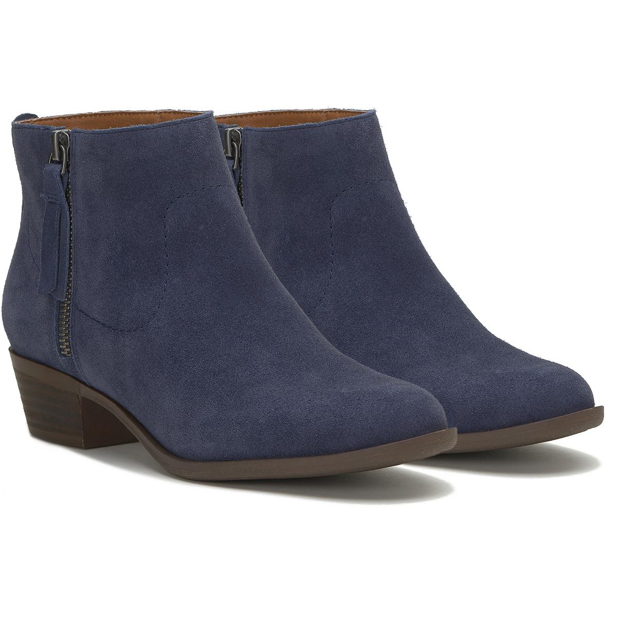 Lucky Brand Women's Leather Low Block Heel Almond Toe Ankle Bootie - Picture 9 of 15