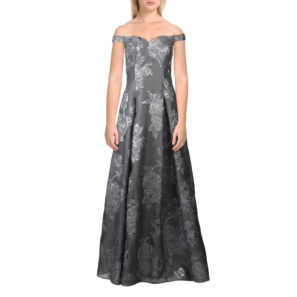 aidan mattox off the shoulder gown