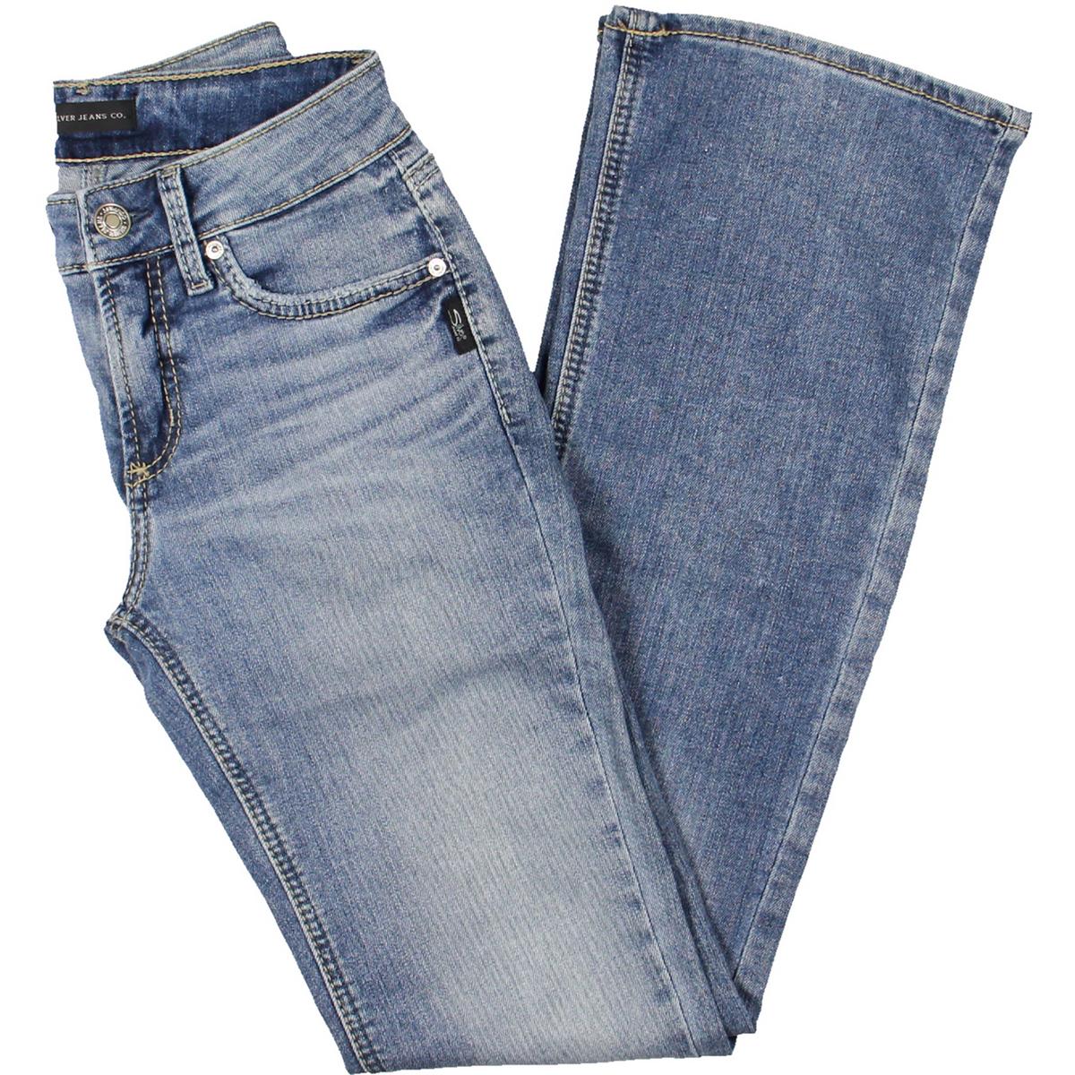 Silver Jeans Co. Женские брюки со средней посадкой Suki Blue Med Wash 24 BHFO 0452