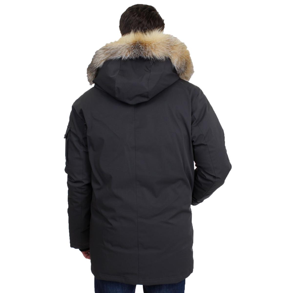 Pajar Men's Benny Mid-Length Downfilled Hooded Fur Trim