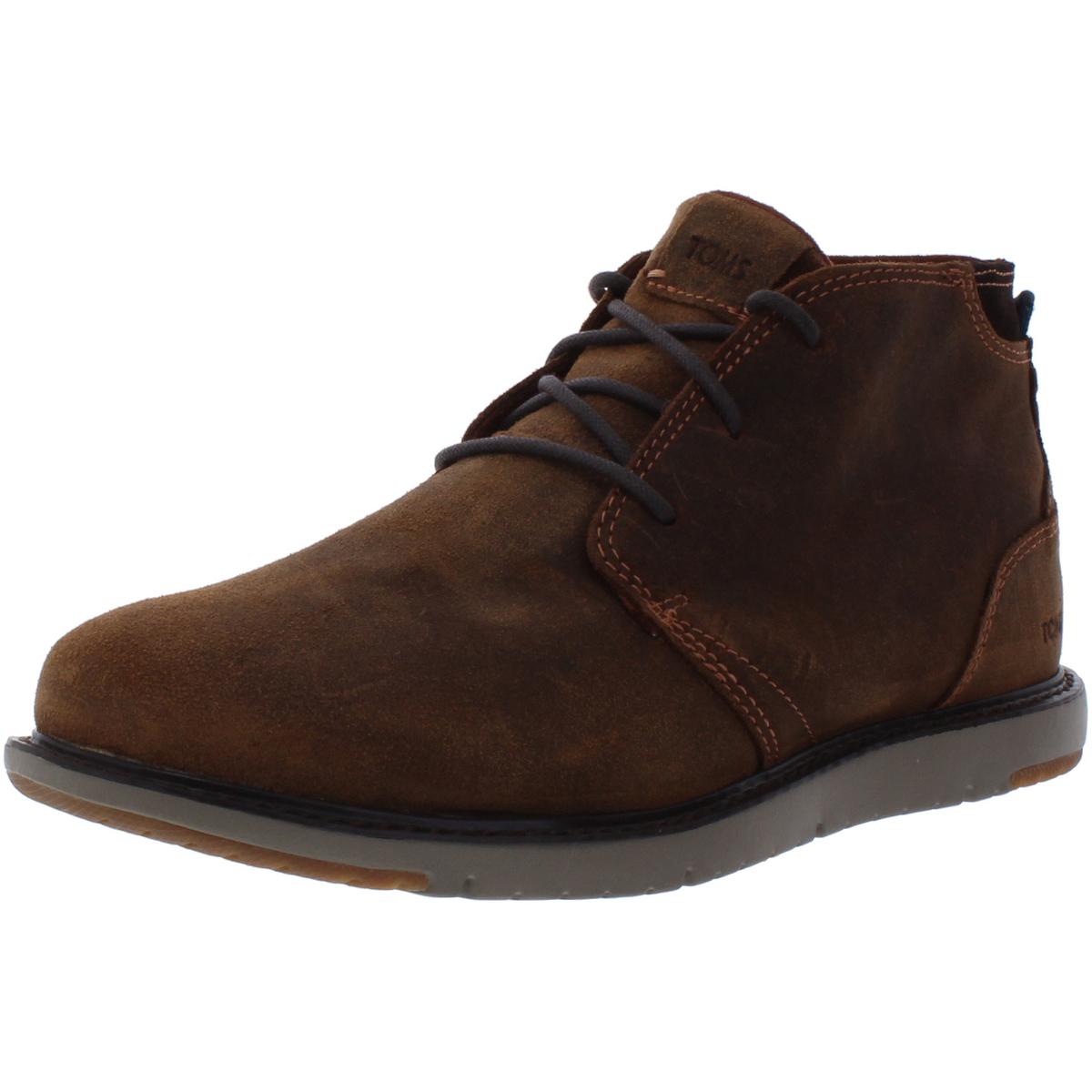 toms navi distressed leather chukka