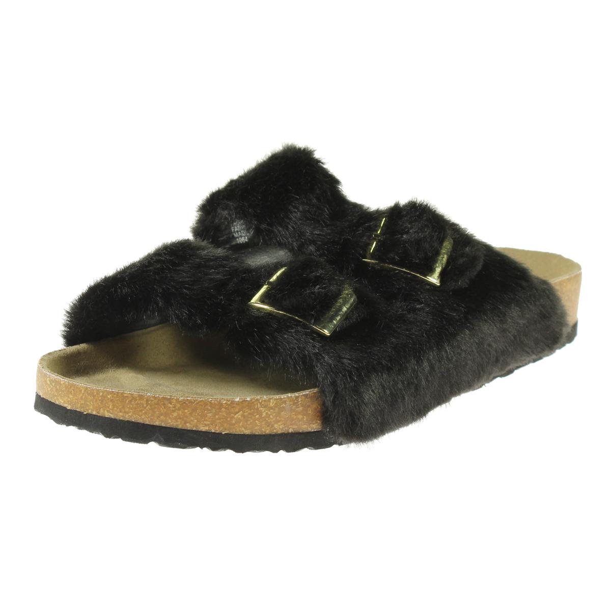 steve madden black slide sandals