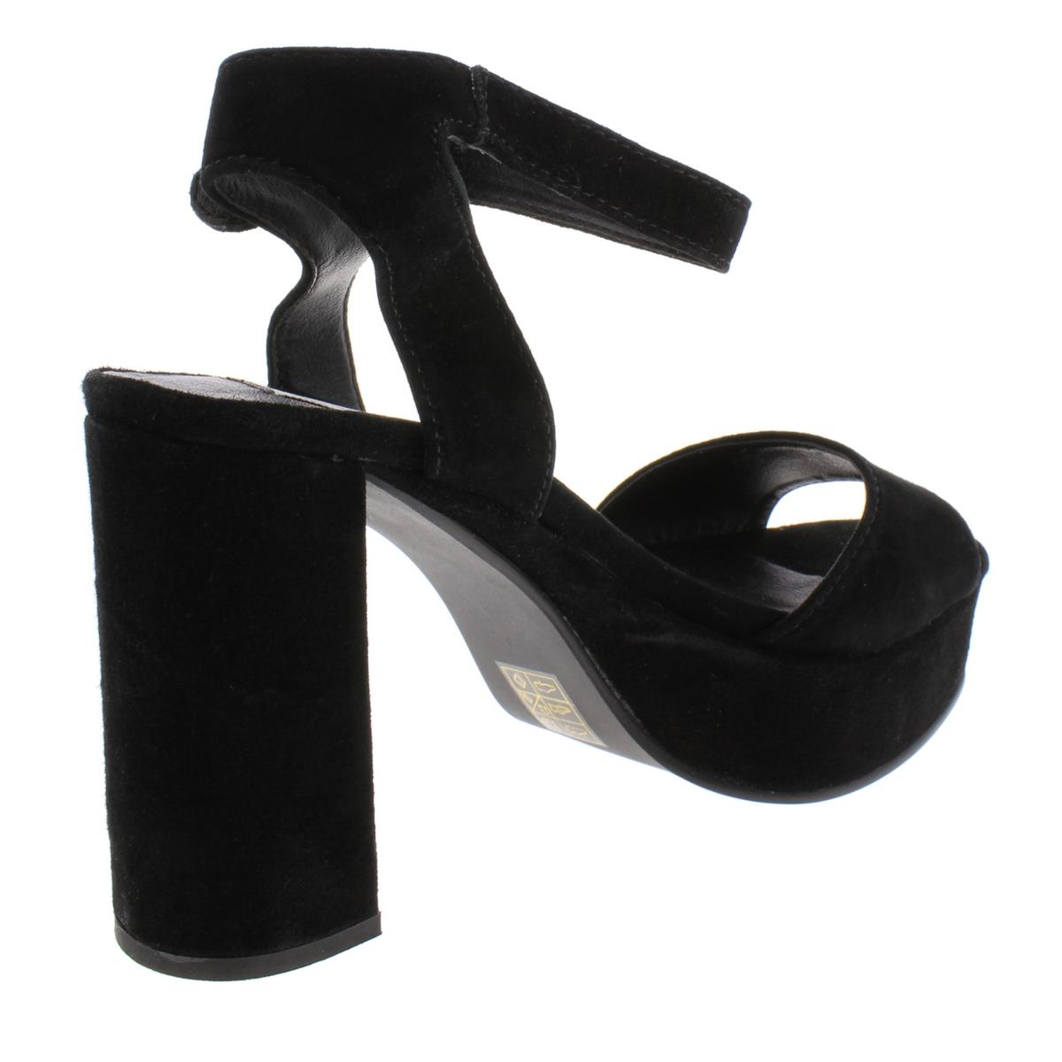 Steve Madden Womens Verdict Black Suede Heels Shoes 9 Medium (B,M) BHFO ...