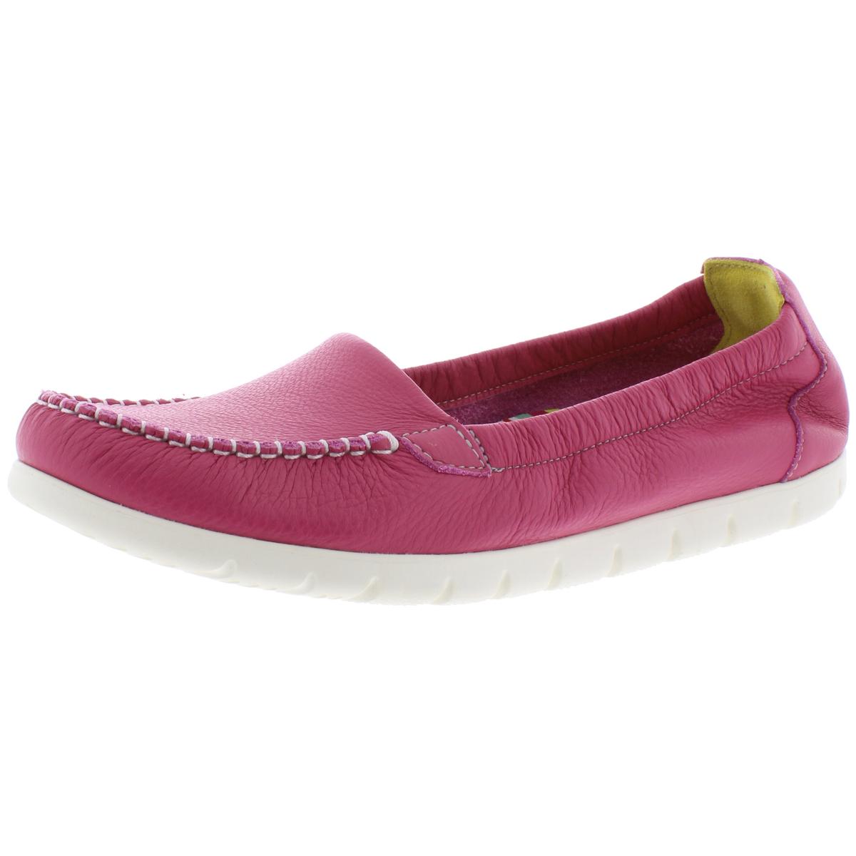 SAS Womens Sunny Pink Leather Slip On Loafers Shoes 8.5 Wide (C,D,W ...