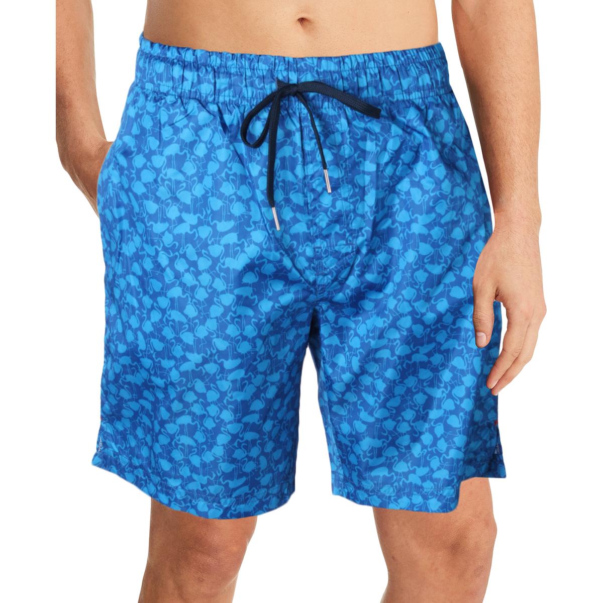 2xist Mens Catalina Blue Woven Printed Swim Trunks Swimsuit M BHFO 6847 ...