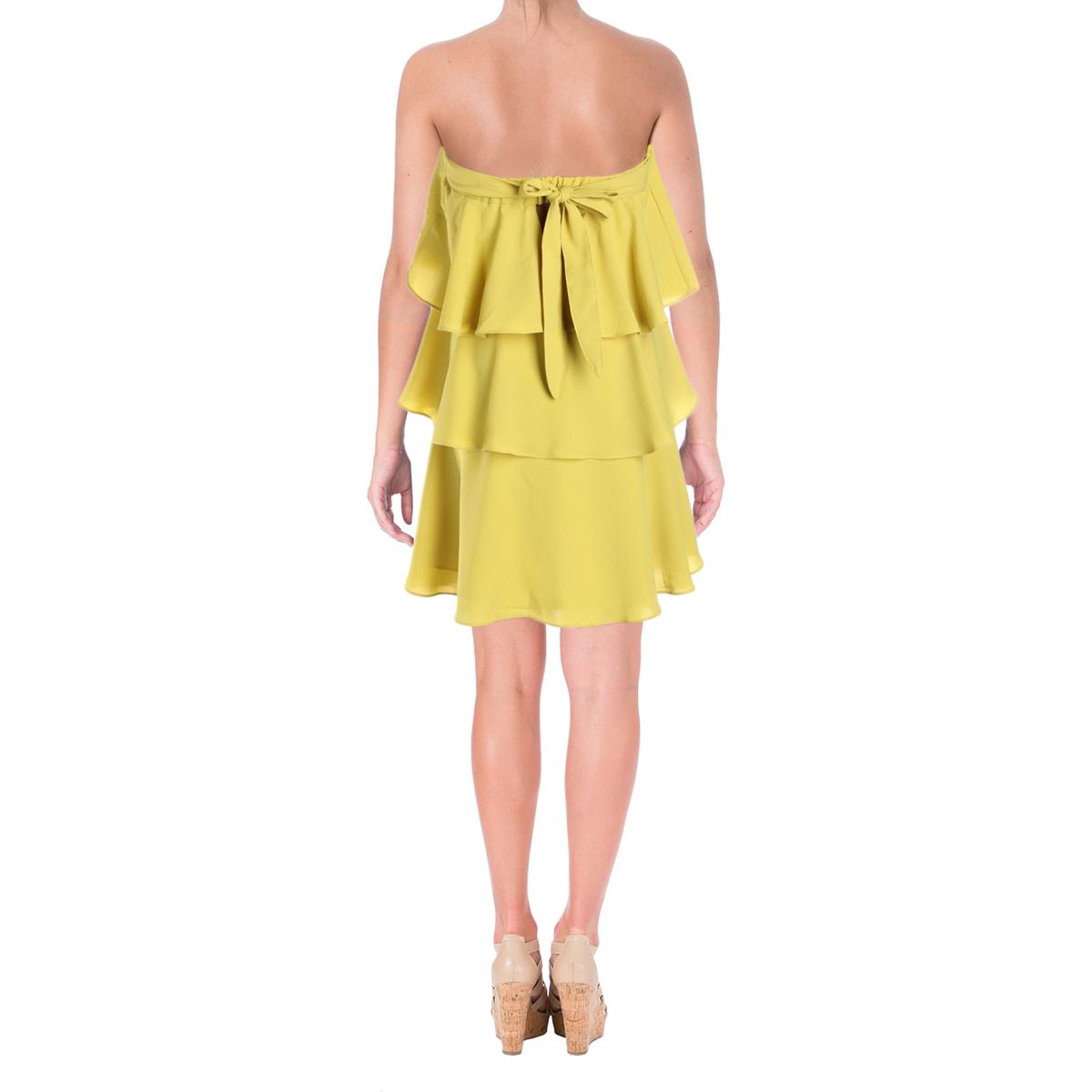 Endless Rose Womens Green Tiered Ruffle Sweetheart Party Dress L BHFO ...