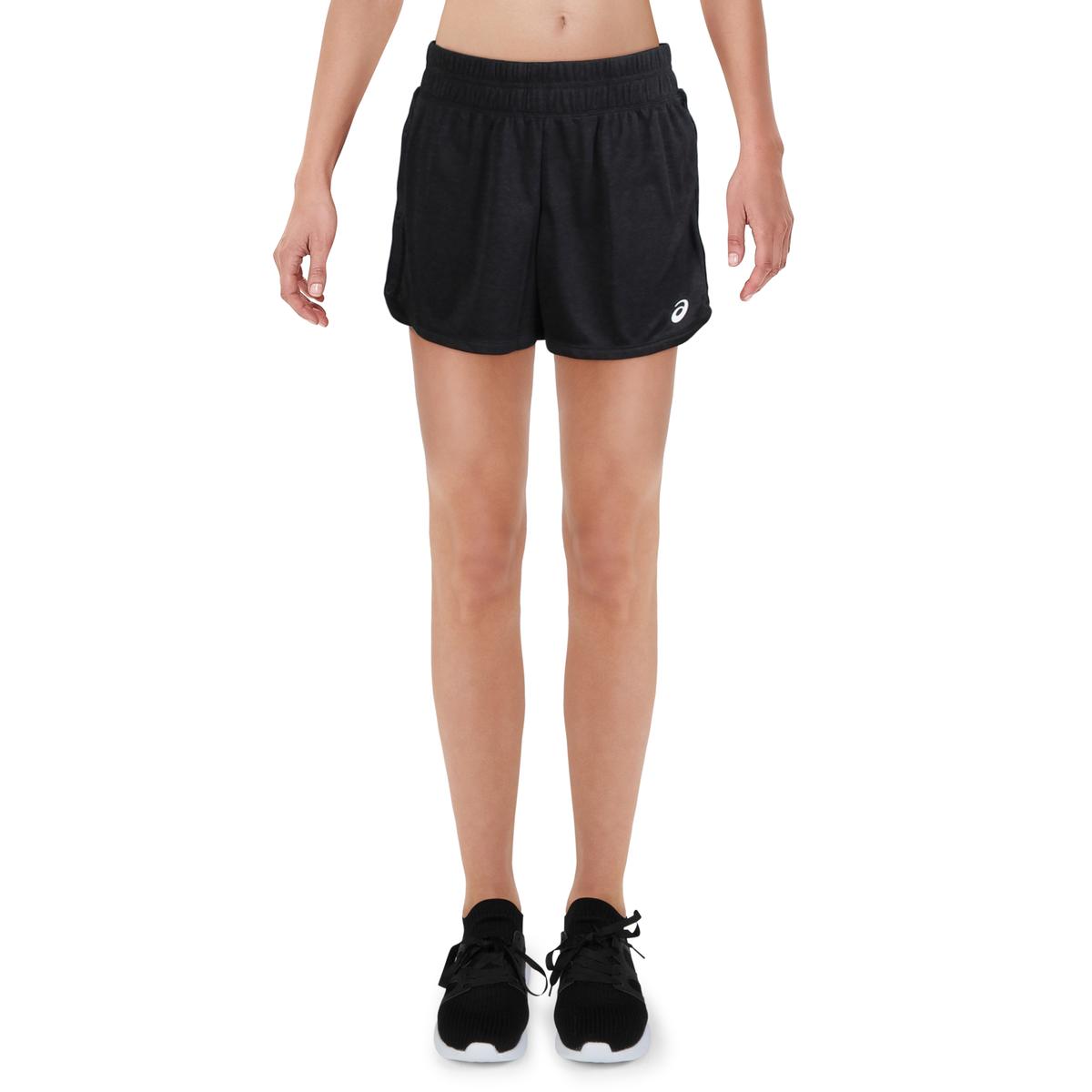 Asics Womens Logo Training Workout Shorts Athletic BHFO