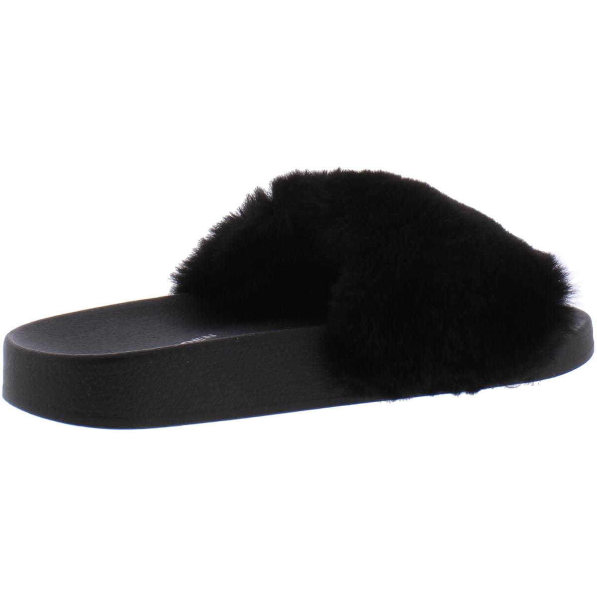 steve madden faux fur sandals