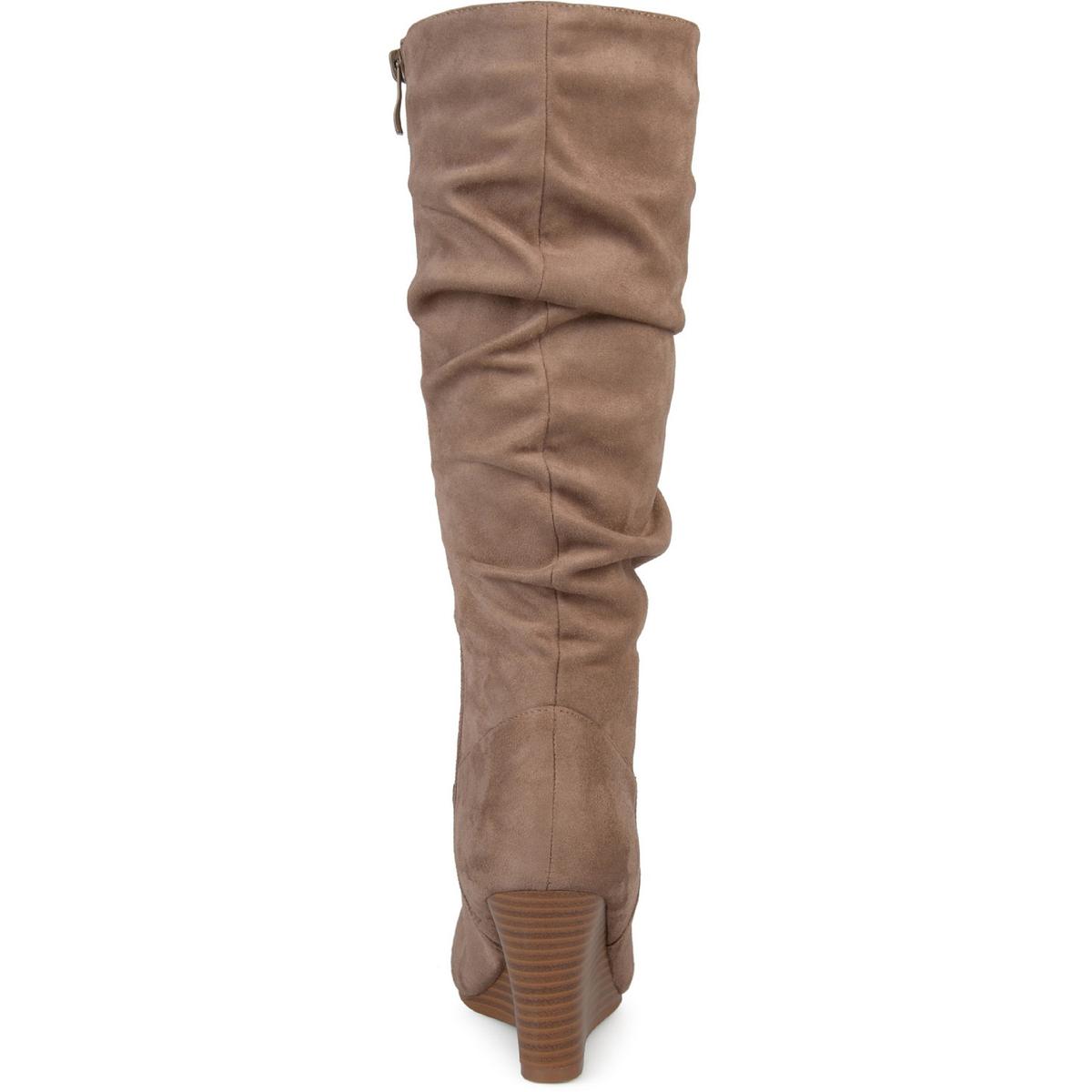 Journee Collection Womens Haze Wide Calf Wedge Mid-Calf Boots Shoes BHFO 9320 - Picture 9 of 9