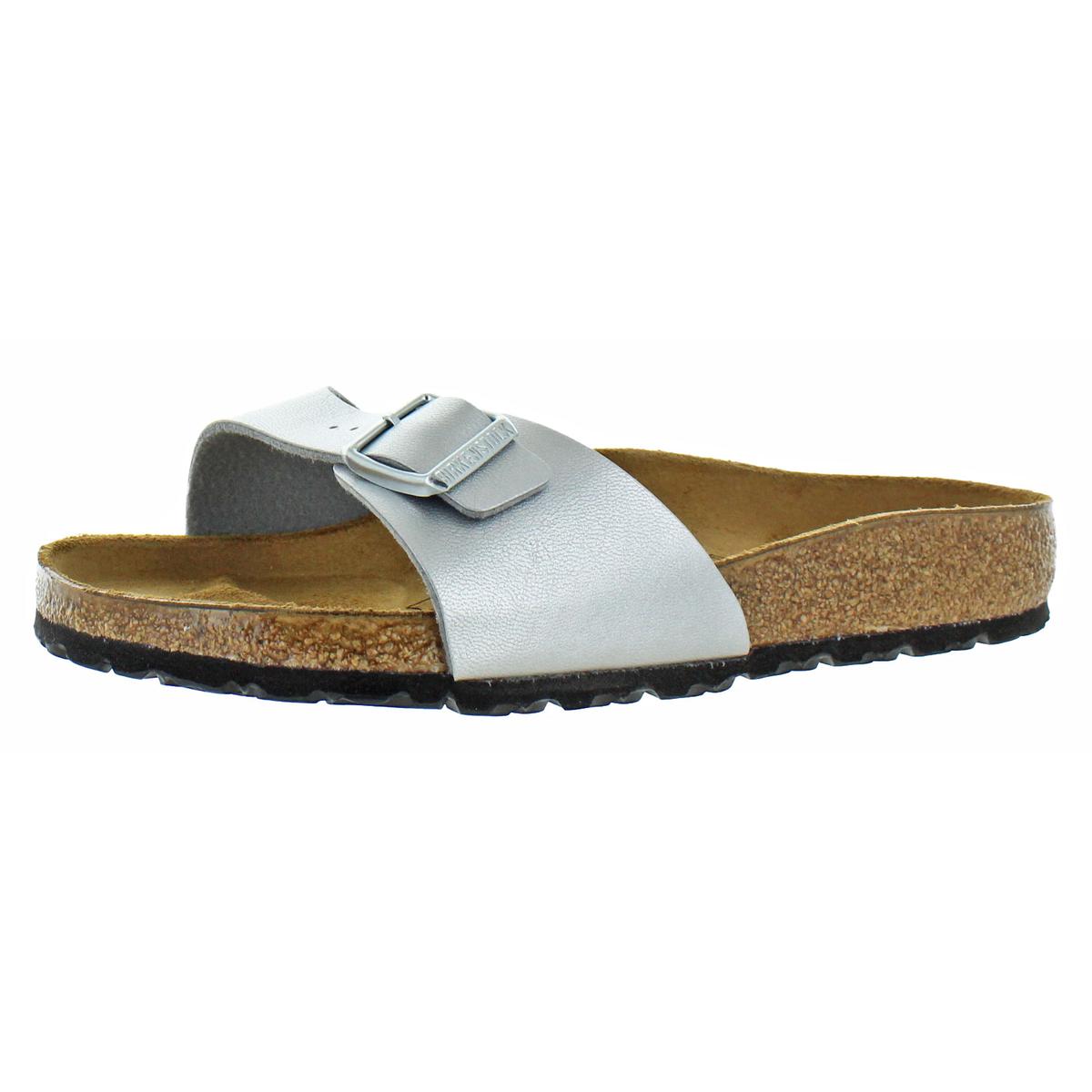 Birkenstock Womens Madrid Silver Footbed Sandals 37 Narrow (AA,N) BHFO 6704 | eBay