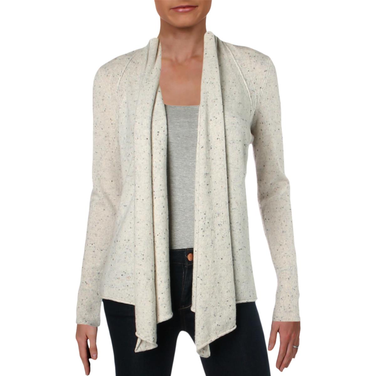 Aqua-Women-039-s-Cashmere-Open-Front-Long-Sleeve-Cardigan-Sweater