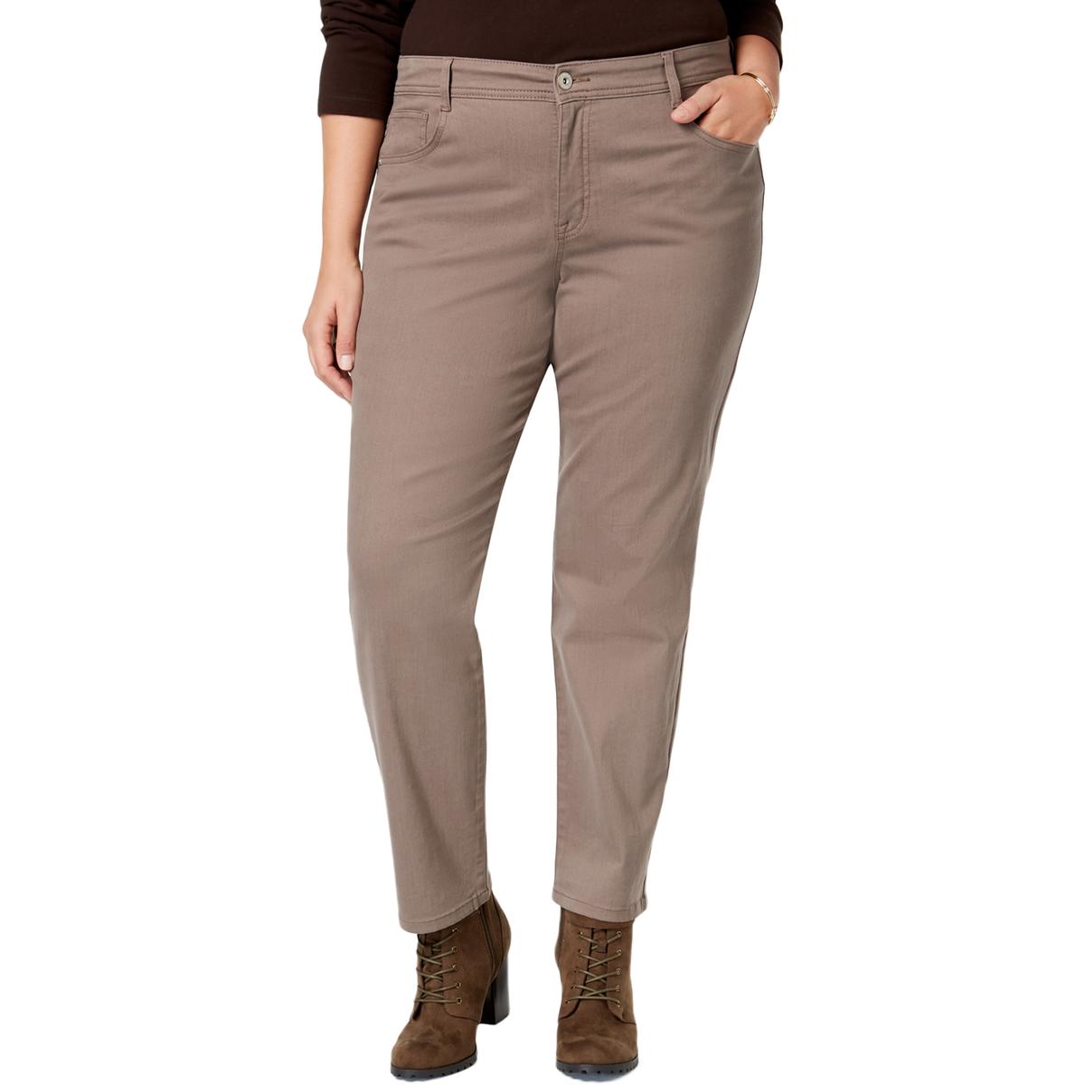 Style & Co. Womens Brown Slim Fit High-Rise Slim Leg Jeans Plus 20W BHFO 1702 | eBay