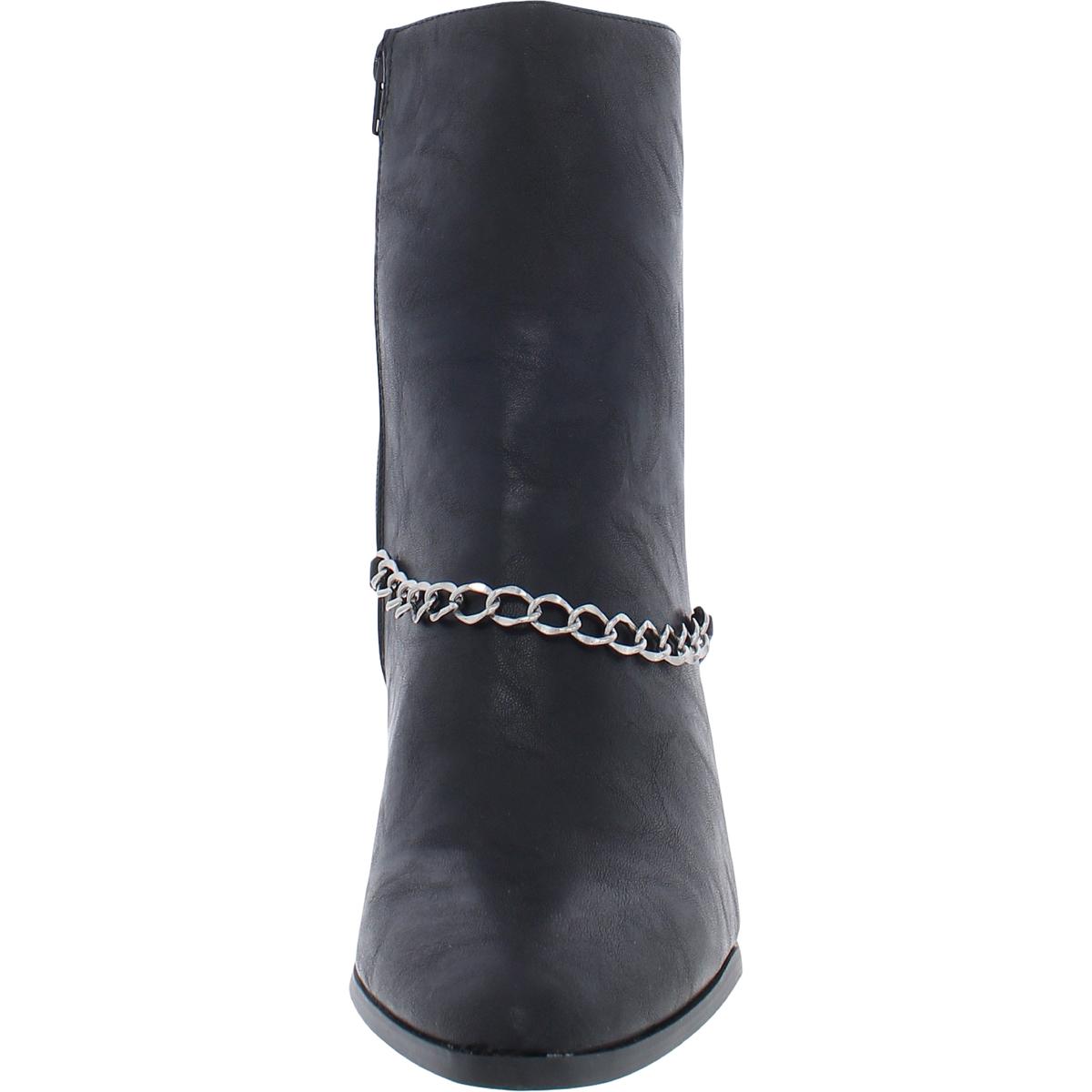 Journee Collection Womens Monicco Chain Zipper Ankle Boots Shoes BHFO 4592