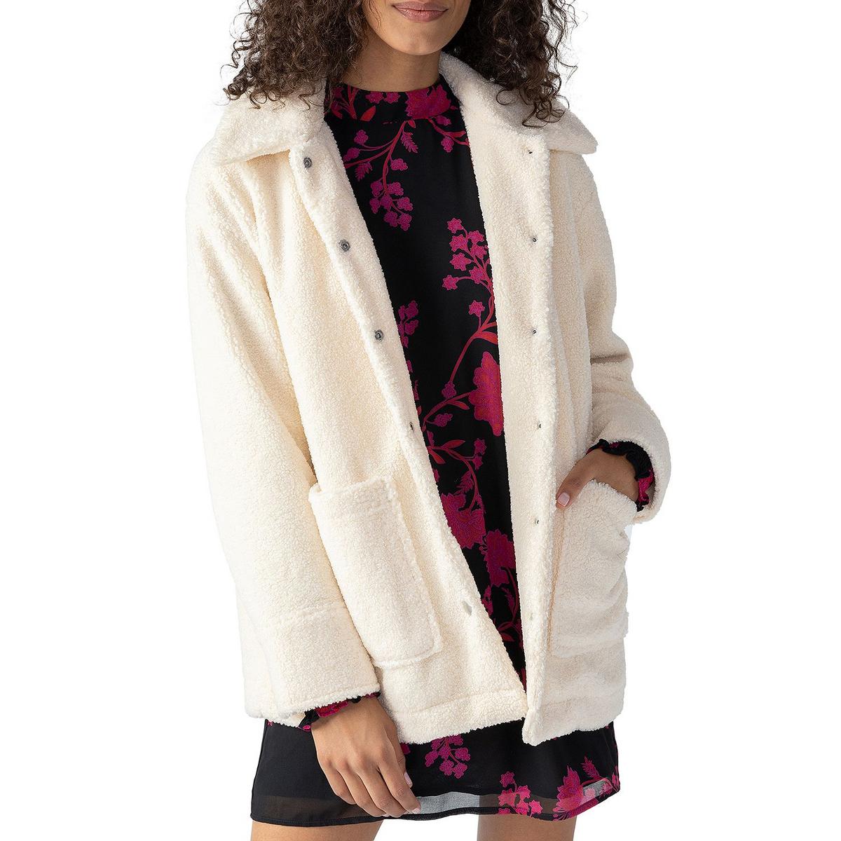 Women's faux sherpa clearance coat