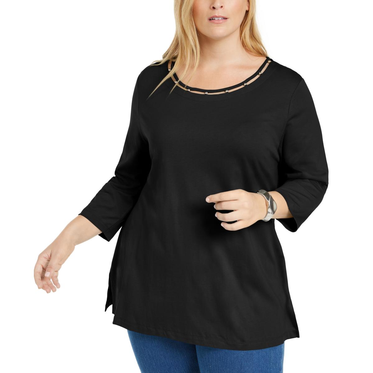 karen scott tunic tops