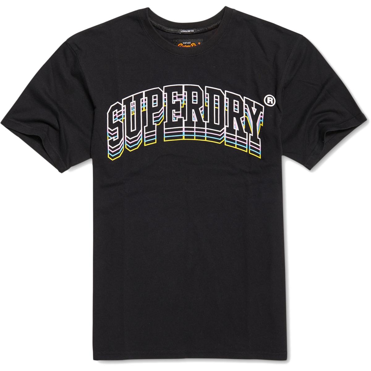 Superdry Mens Black Graphic Logo Tee T-Shirt Top XL BHFO 6173 | eBay