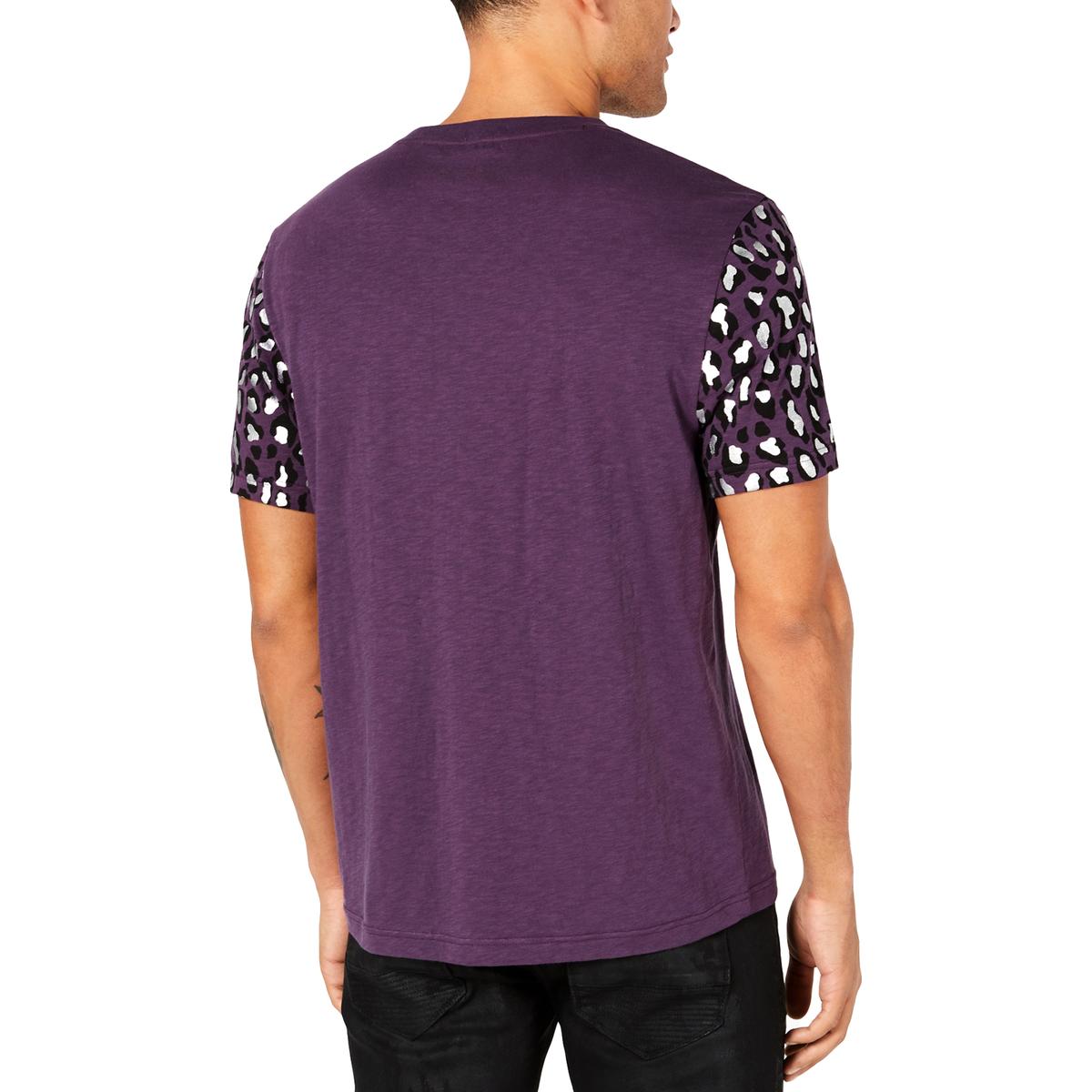 INC Mens Purple Metallic Printed Tee T-Shirt XL BHFO 2267 732996615769 ...