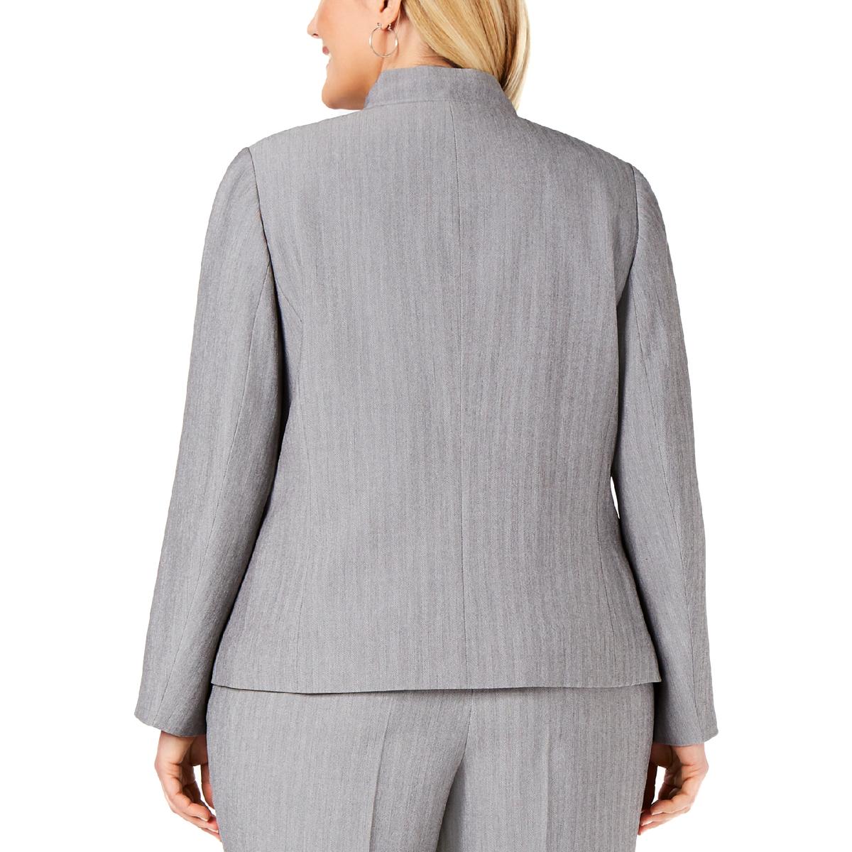 Kasper Womens Gray Herringbone Suit Separate Blazer Plus 14W BHFO 2554