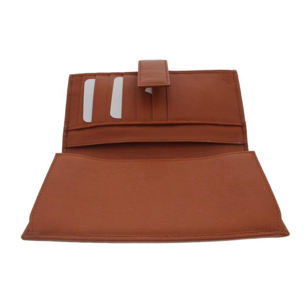 GUCCI Brown Leather Trim Jacquard Organizational Clutch Wallet Medium ...