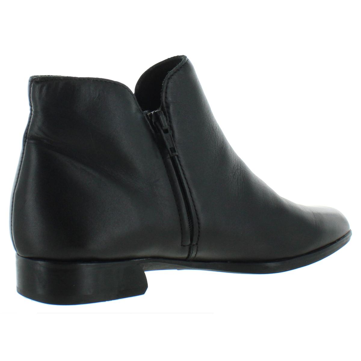 soft black leather ankle boots