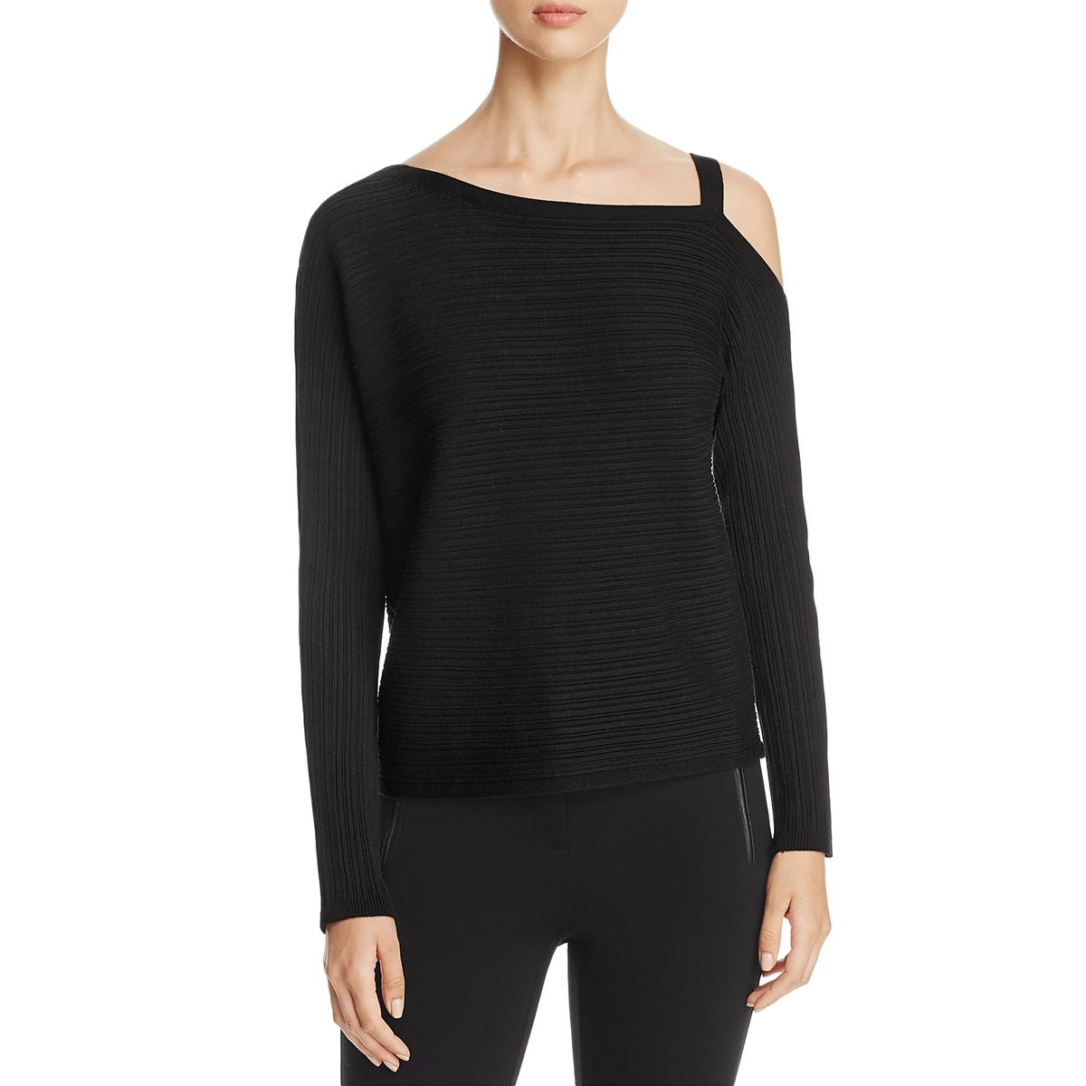 Eileen Fisher Womens Black Tencel Long Sleeves Pullover Sweater Top M ...