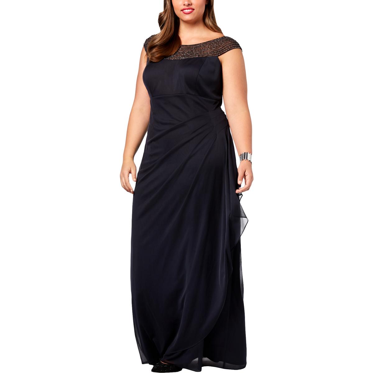 xscape embellished ruched gown