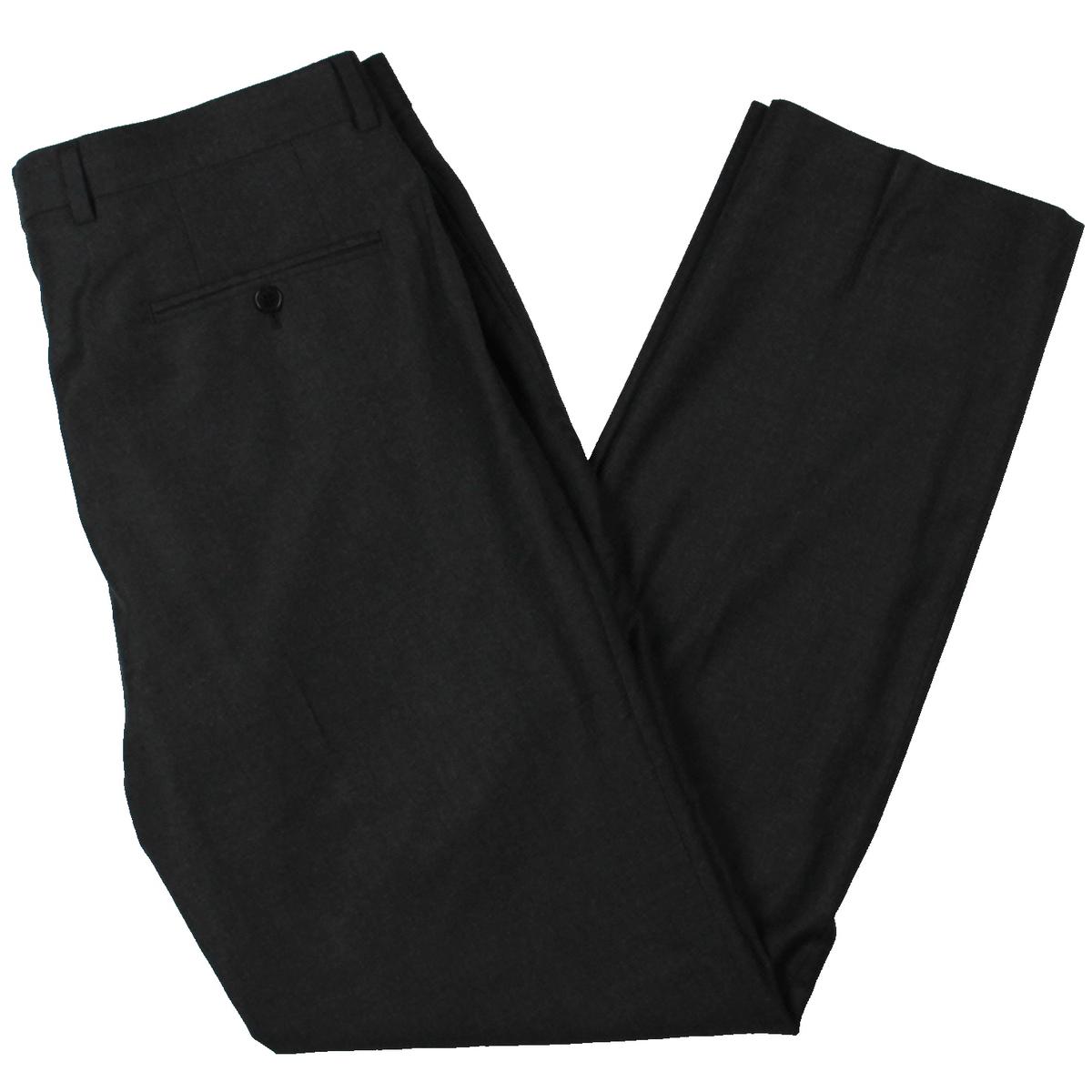 Lauren Ralph Lauren Mens Norton Gray Wool Blend Dress Pants 33/32 BHFO