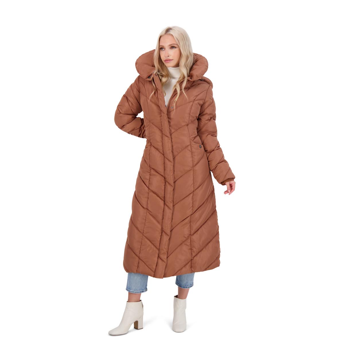 steve madden long puffer coat