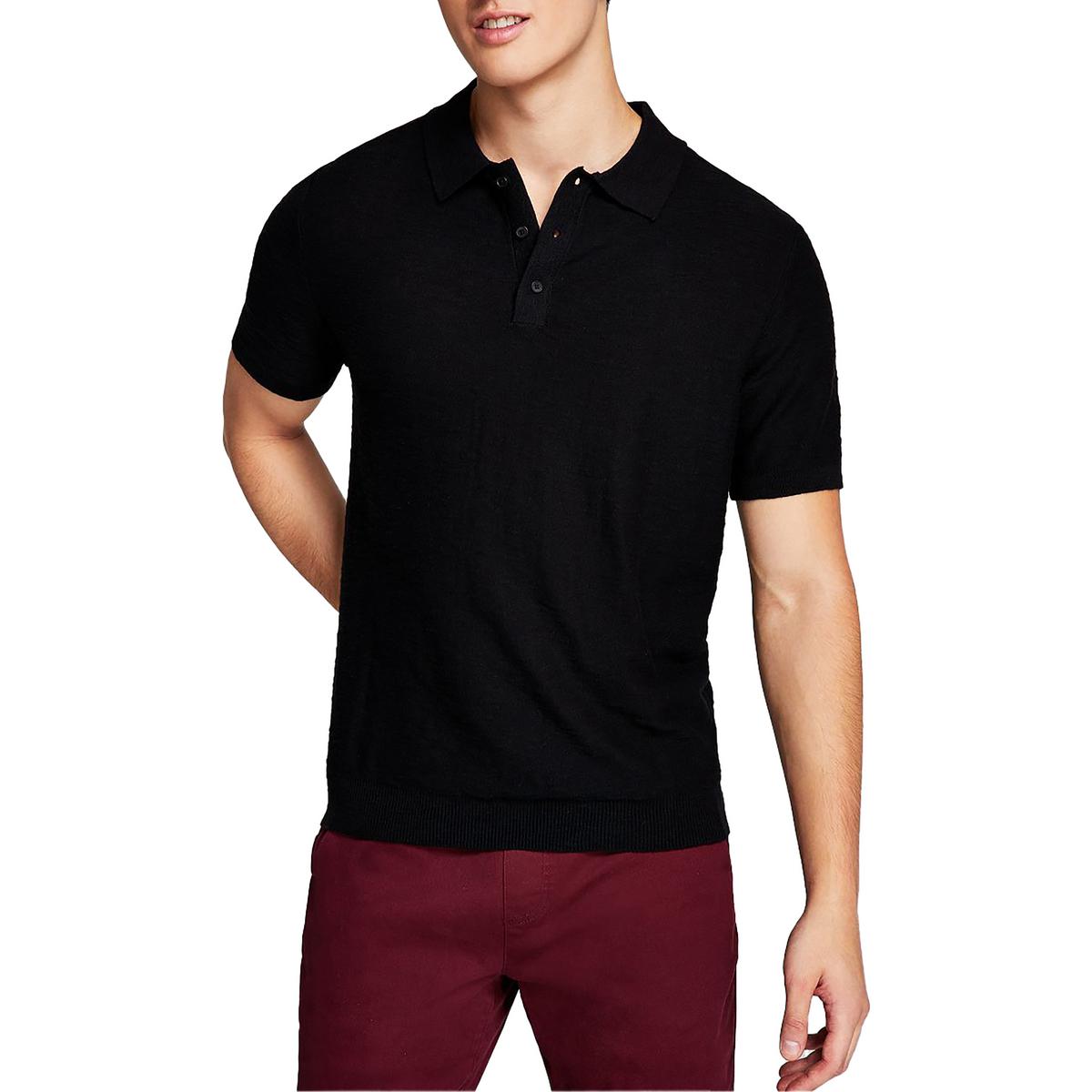 And Now This Mens Knit Collared Short Sleeve Polo BHFO 9357