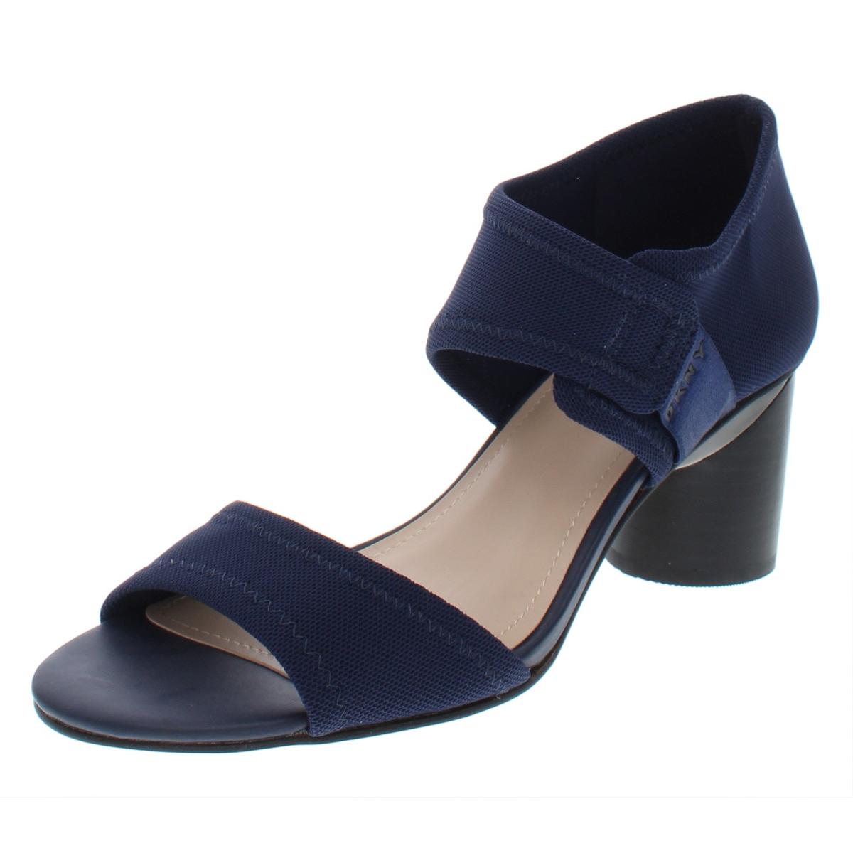 DKNY Womens Penny Navy Ankle Strap Heels Sandals 7.5 Medium (B,M) BHFO ...