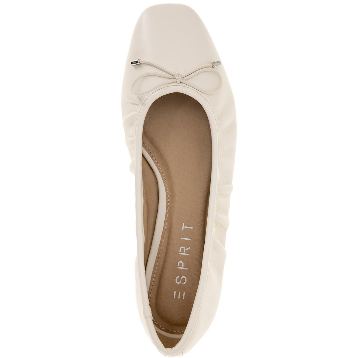 Esprit Womens Narissa Faux leather Slip-on Bow Ballet Flats Shoes BHFO 6701