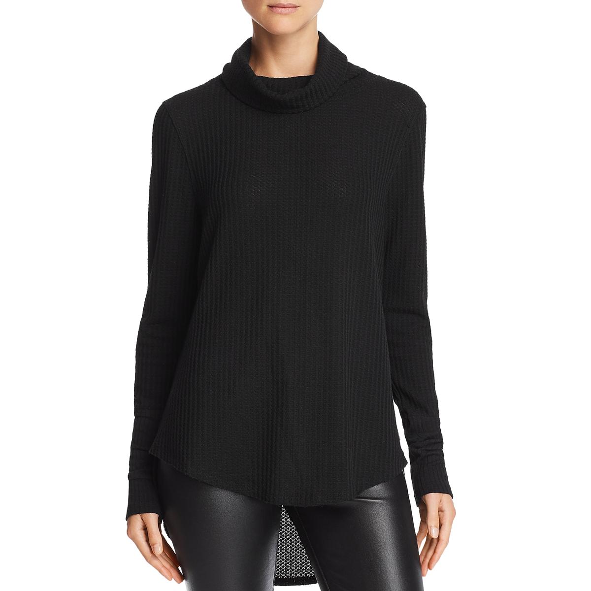 Theo & Spence Womens Black Textured Turtleneck Thermal Top Shirt XS ...