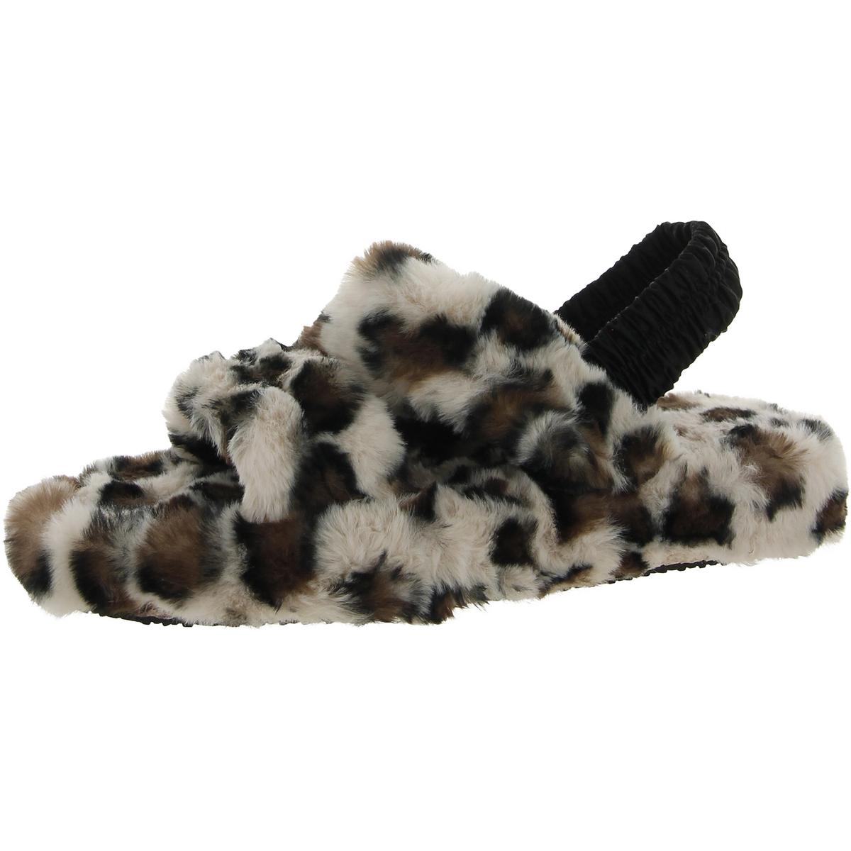 Array Womens Shayla Faux Fur Slingback Slingback Slippers Shoes BHFO 4880 - Picture 7 of 8