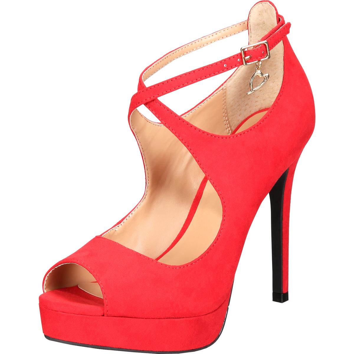 Thalia Sodi Womens Chelsie 2 Red Platform Heels Shoes 11 Medium (B,M ...