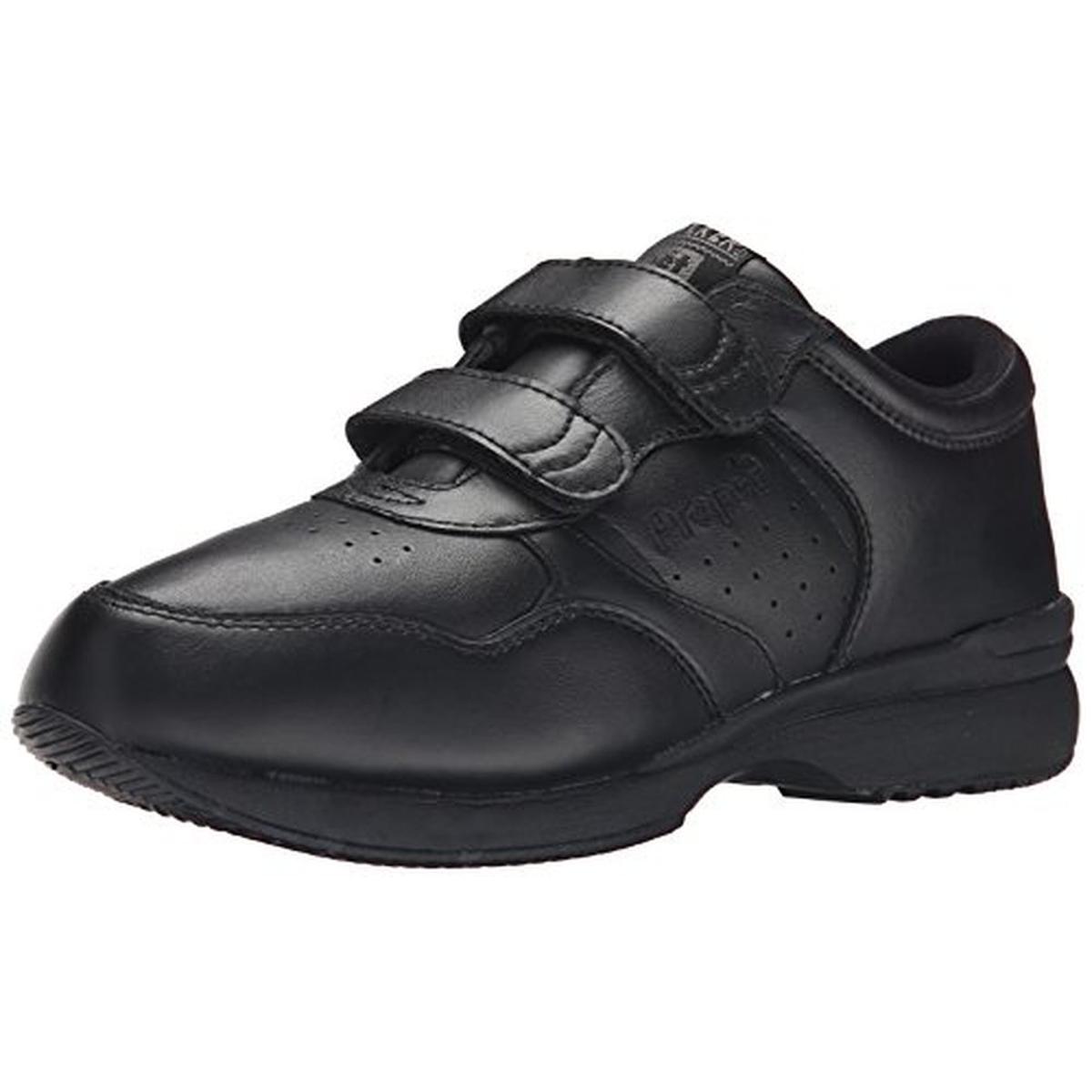 Propet Mens Life Walker Black Walking Shoes 10.5 Extra Wide (E+, WW ...