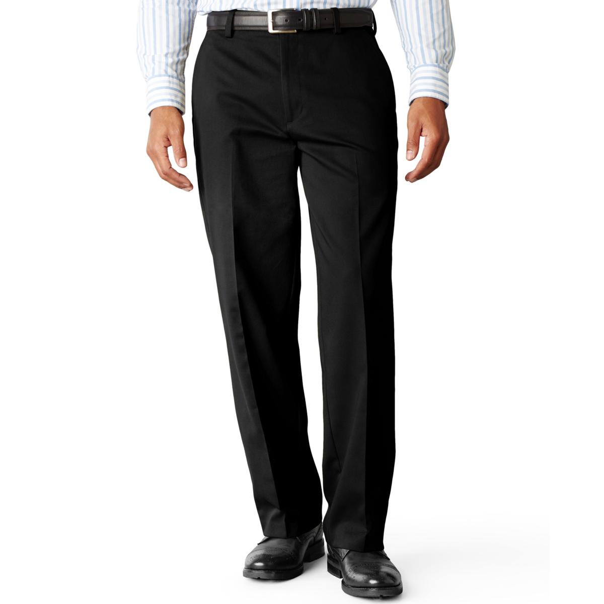 Dockers Mens Black Classic Fit Twill Formal Dress Pants Trousers 30/30 ...