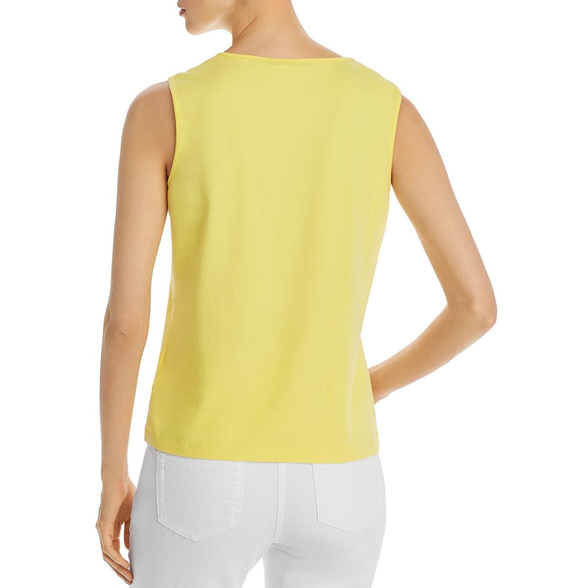 Lysse Womens Black Scoop Neck Tunic Layering Tank Top Shirt XS BHFO 9417