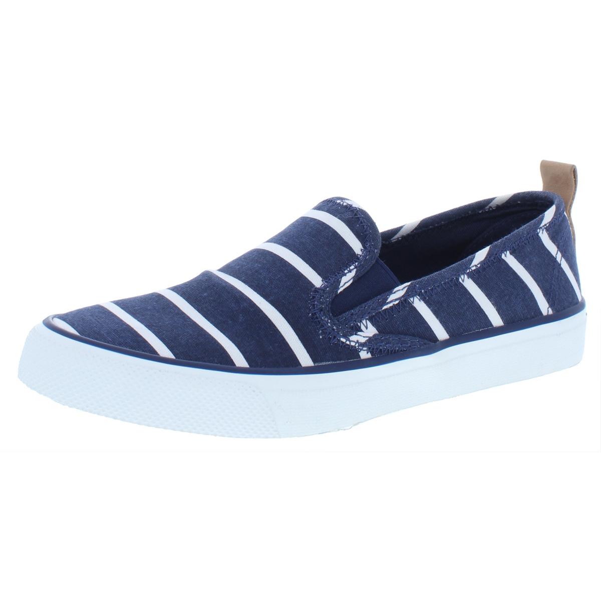 Sperry Womens Seaside Navy Canvas Sneakers Shoes 6 Medium (B,M) BHFO ...