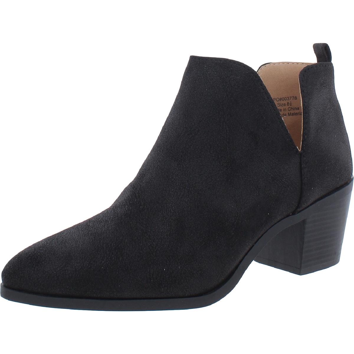 Journee Collection Womens Faux Suede Pointed Toe Booties Shoes BHFO 9818 - Picture 4 of 4
