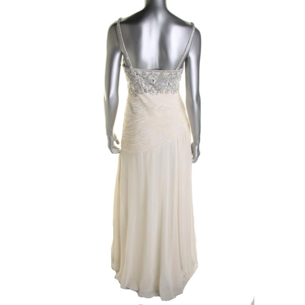 SUE WONG NEW Chiffon Beaded Full-Length Evening Dress Gown BHFO