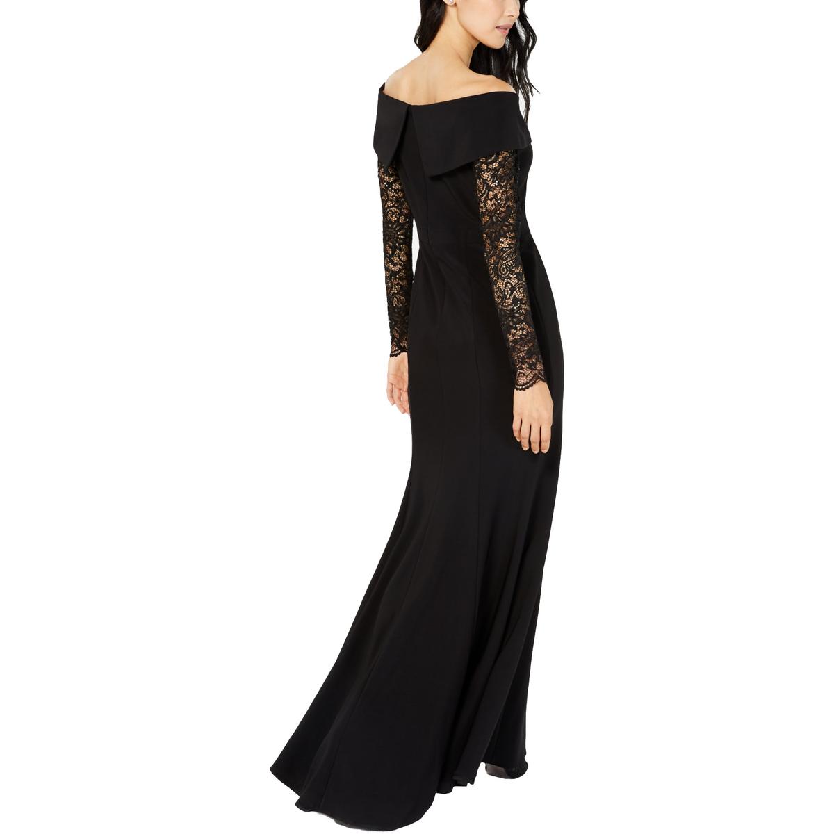 womens black lace dress