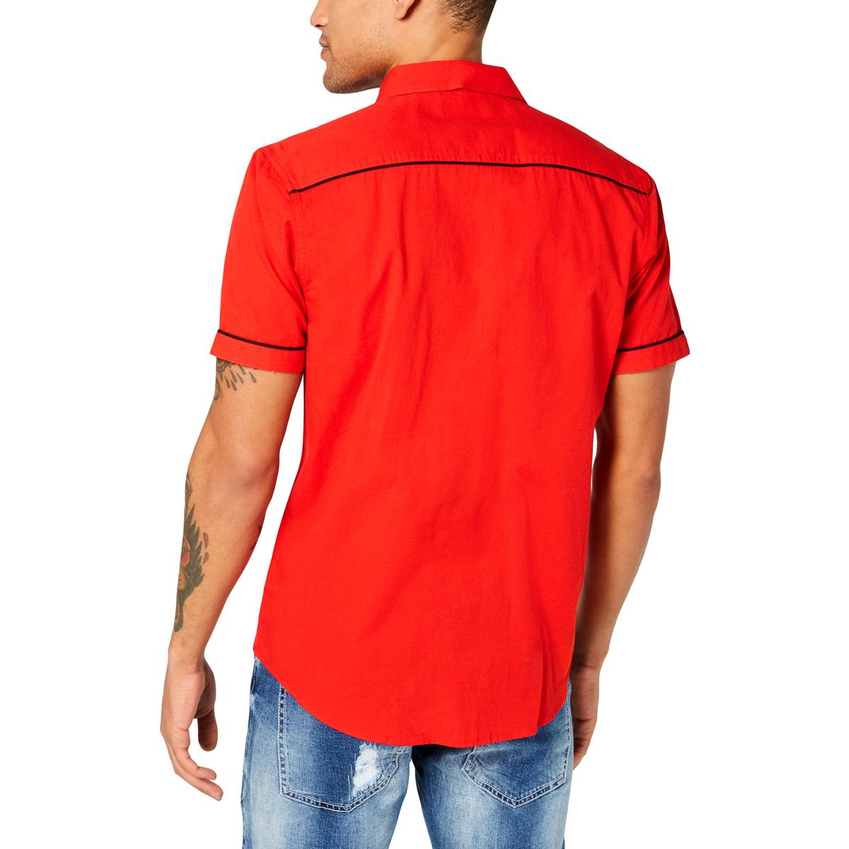 Download INC Mens Kori Snap Front Collared Short Sleeve Button-Down ...