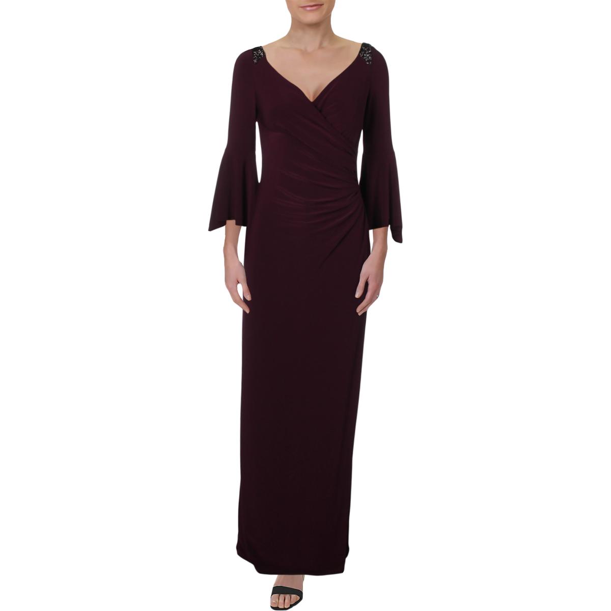 Lauren Ralph Lauren Womens Kalea Purple Evening Formal Dress Gown 4 ...