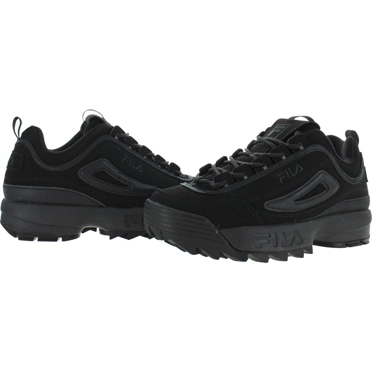 fila disruptor black suede