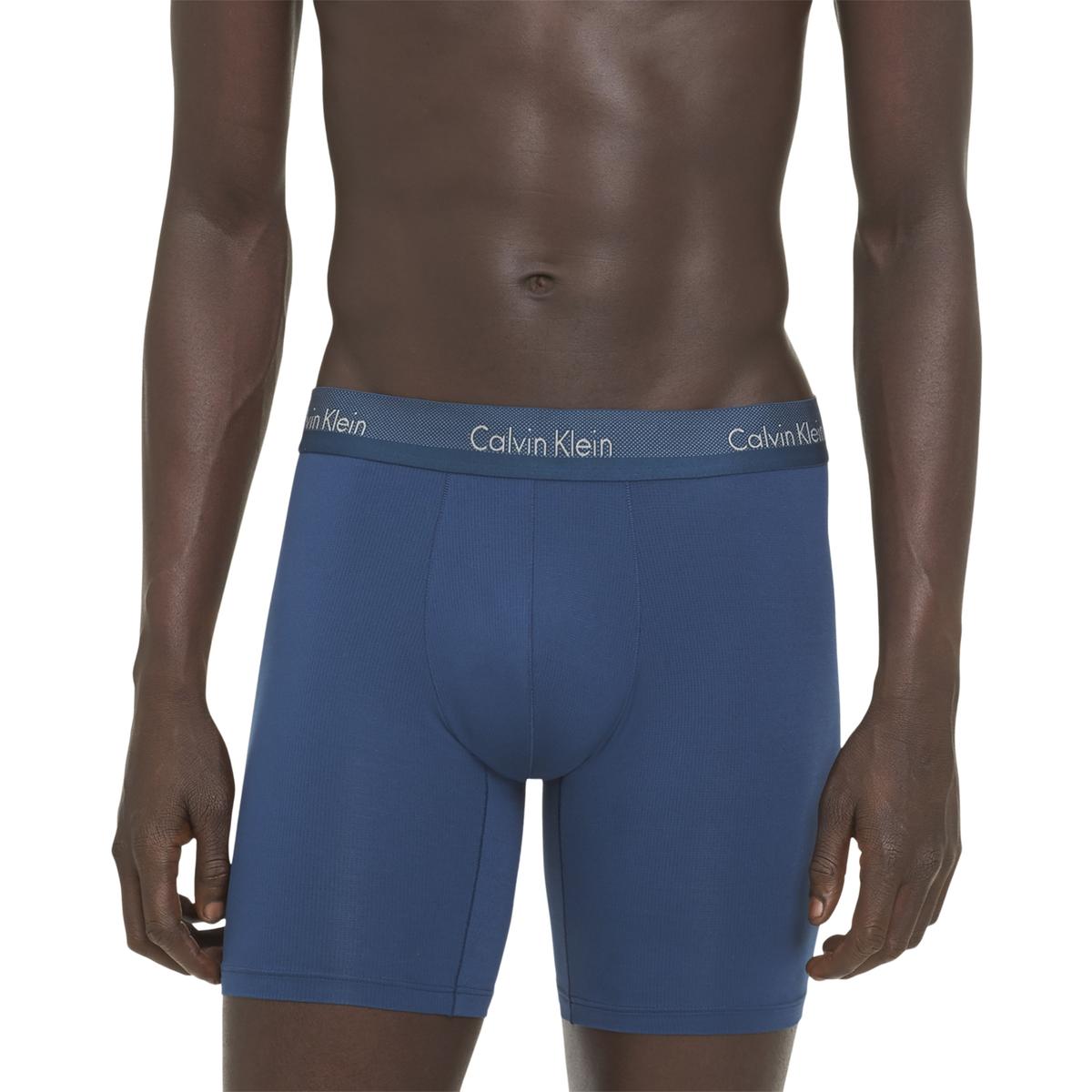 Calvin Klein Mens Blue Logo Underwear Long Boxer Brief S 28-30 BHFO ...
