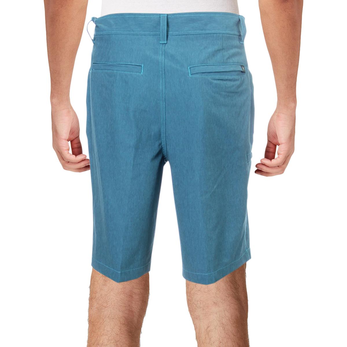 G.H. Bass & Co. Mens Bluewater Blue Performance Beach Casual Shorts 34 ...