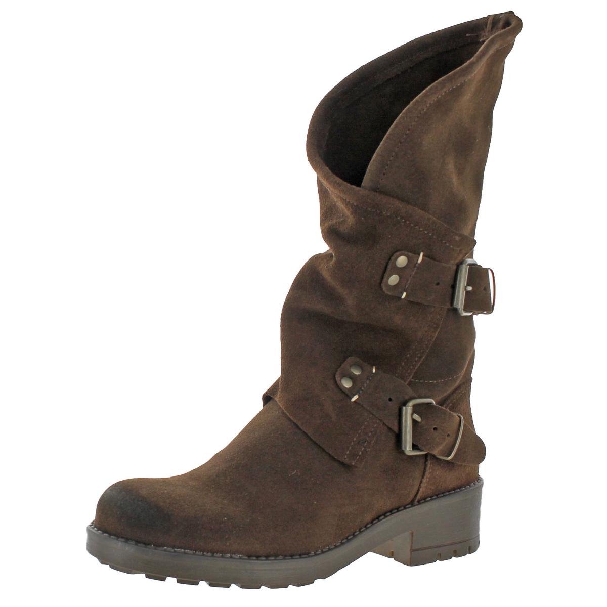 brown biker boots size 5