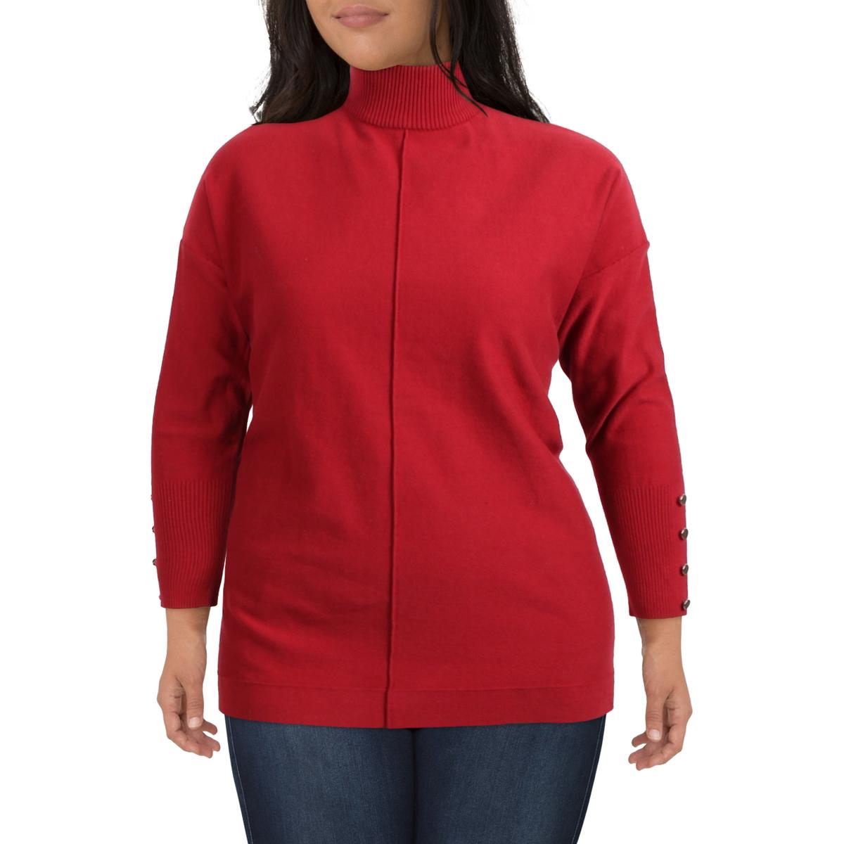 Plus size red hot sale turtleneck sweater